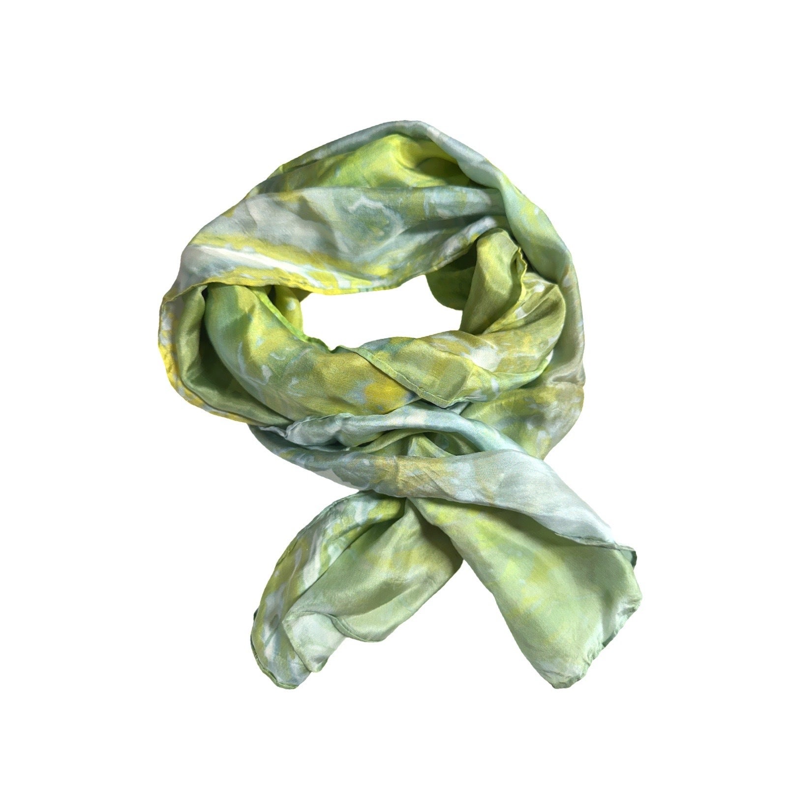 VENETIA STVDIVM 100% Silk Green cheapest Crinkled Scarf